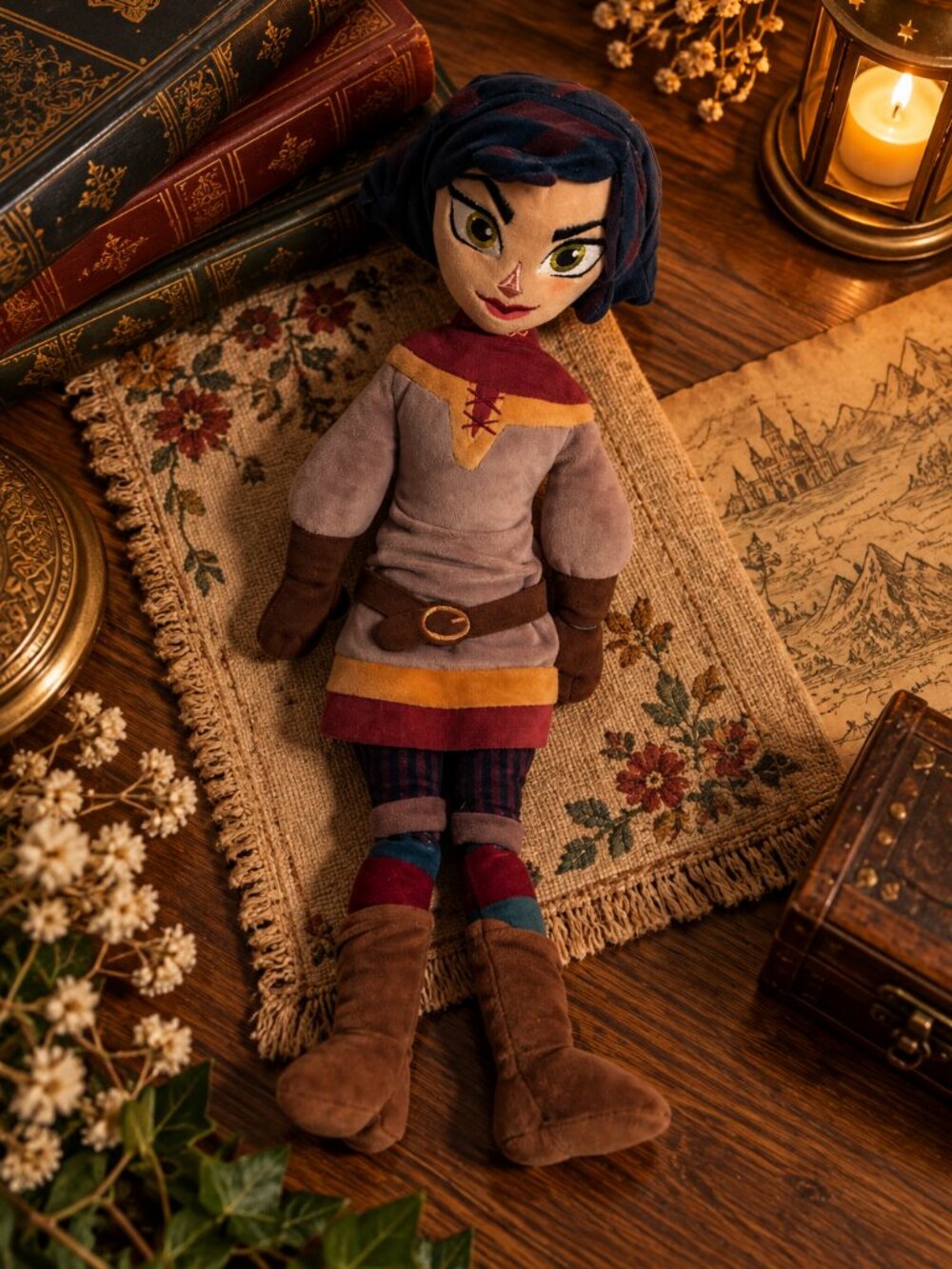 Vintage Fantasy Adventure Plush Doll – Medieval Style Character